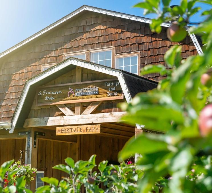 The restaurant at Merridale Cidery & Distillery in Greater Victoria, BC