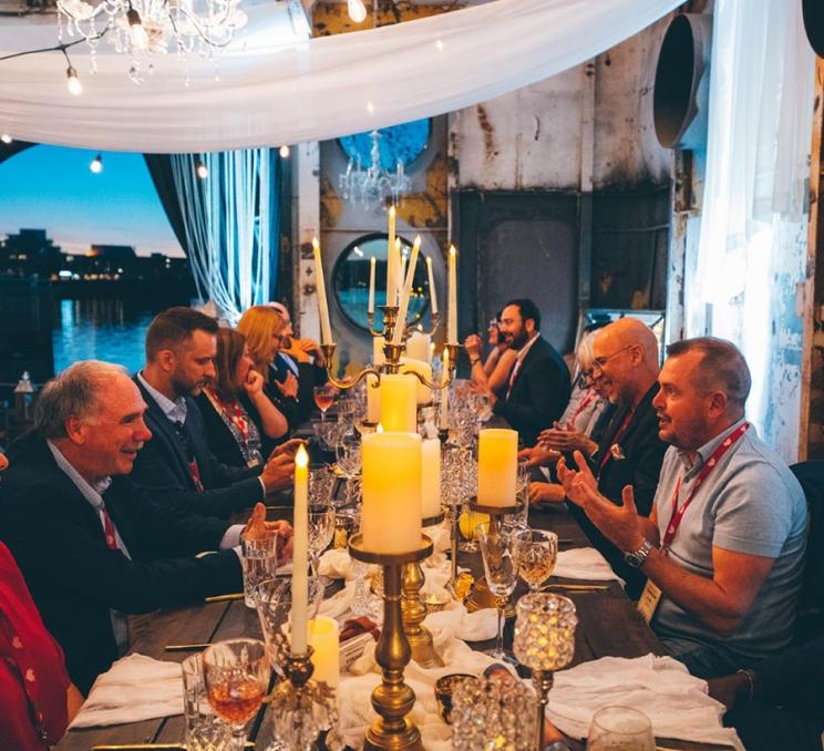 A long table dinner at HAVN, a floating spa on Victoria's Inner Harbour