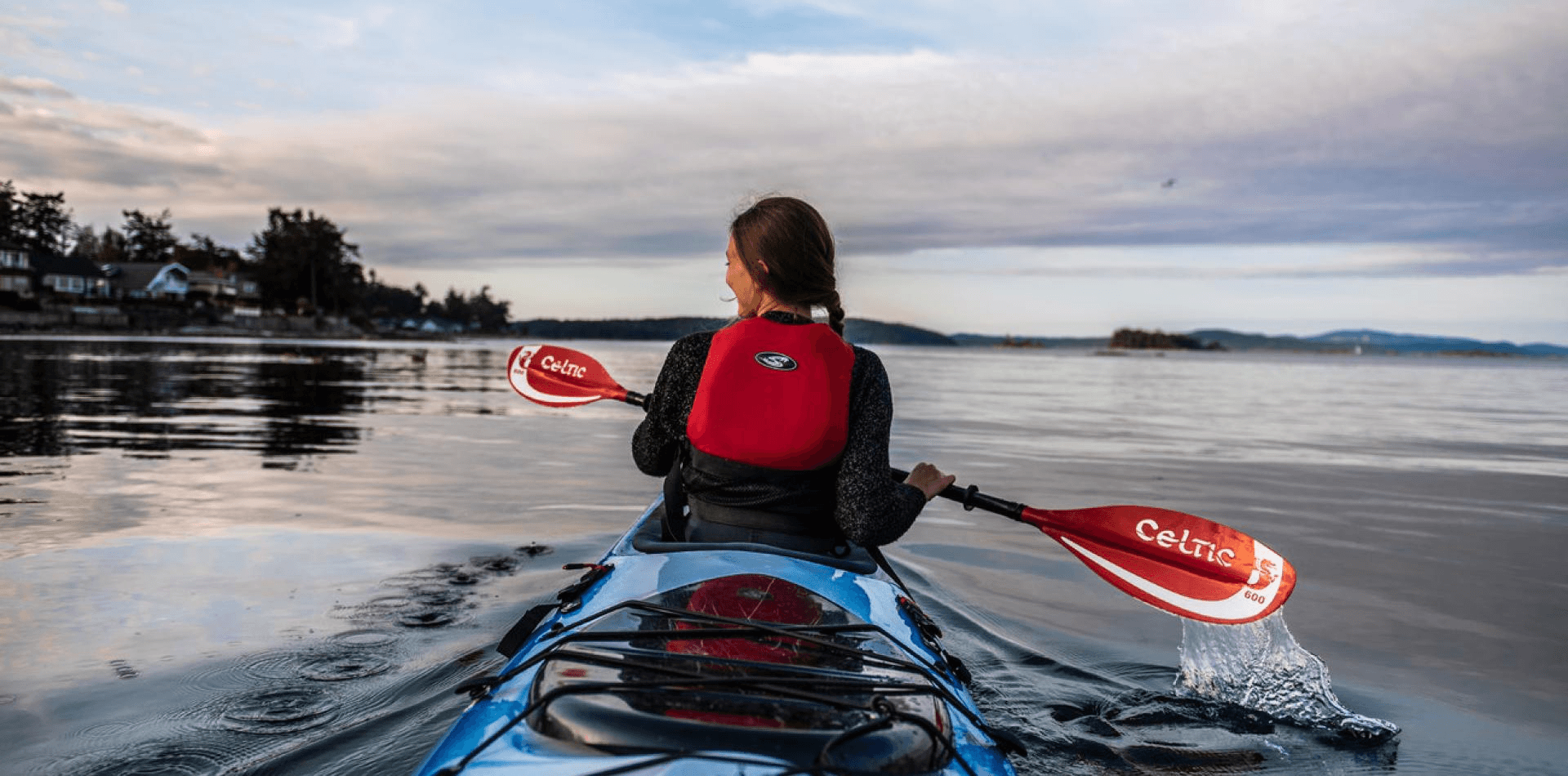 woman kayaking