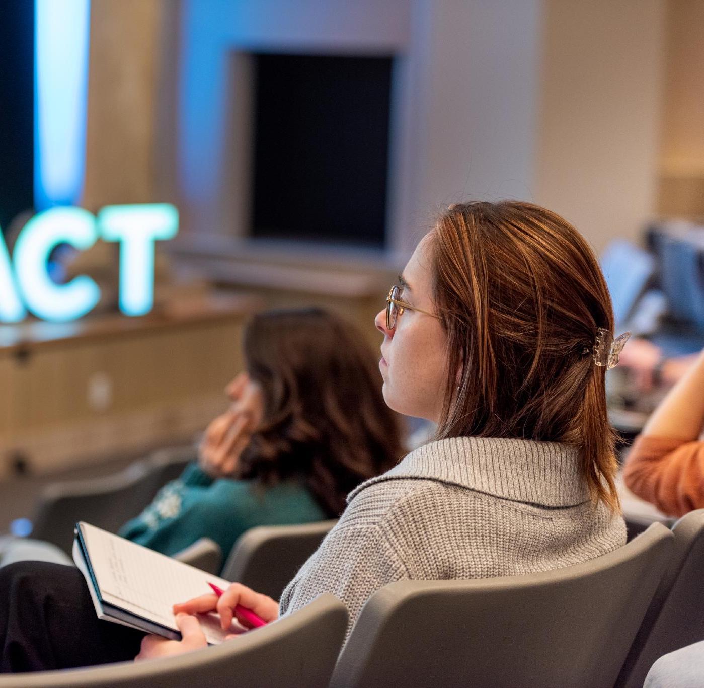 A woman at the IMPACT Conference in Victoria, BC