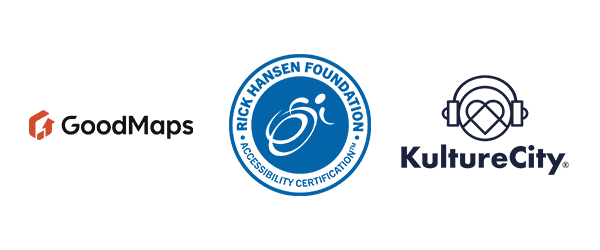 Logos for accessibility programs at the Victoria Conference Centre