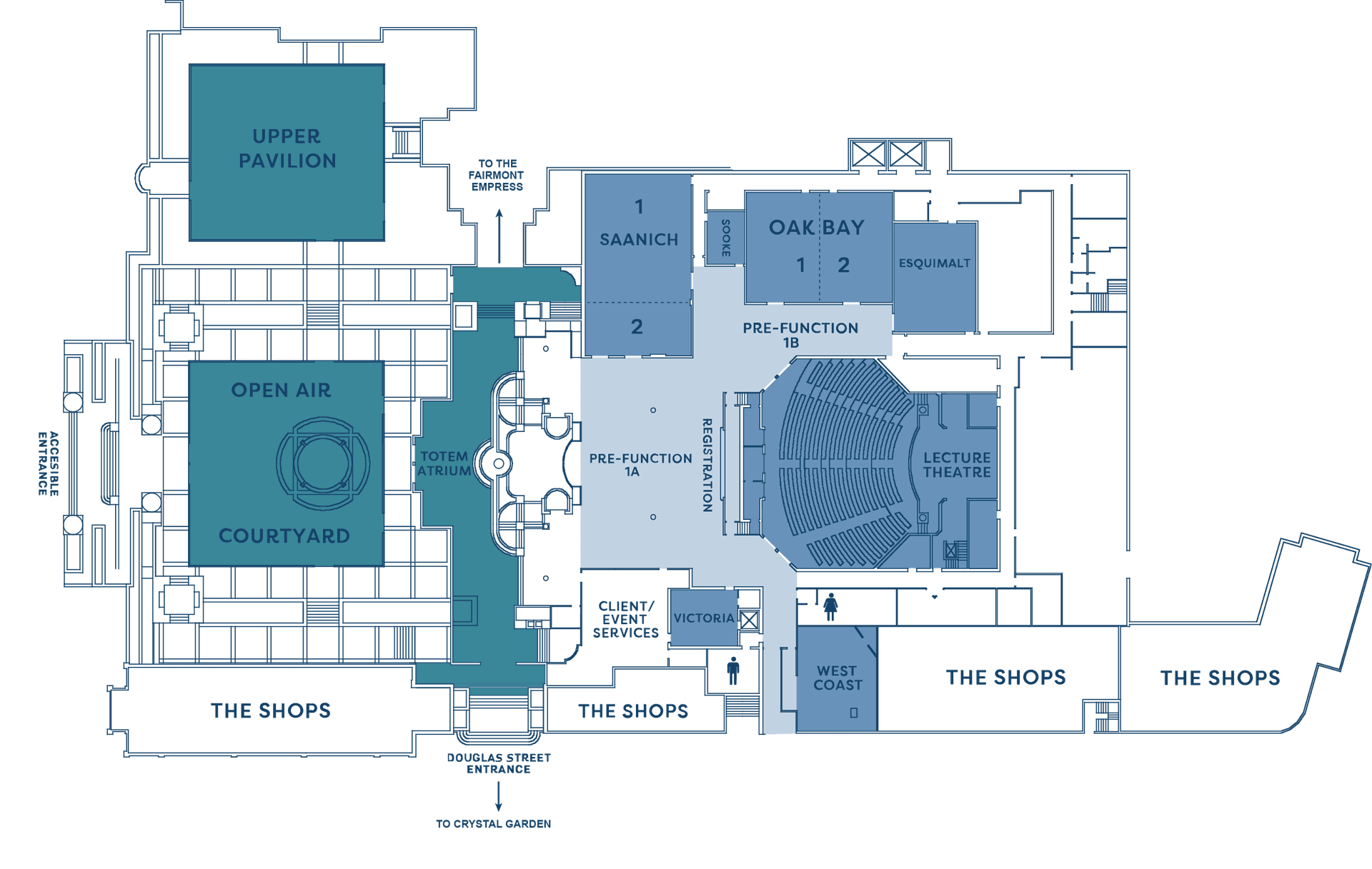 Victoria Conference Centre Level 1 map