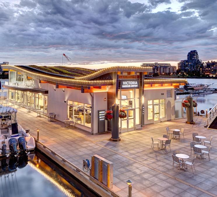 The Victoria Harbour Airport is the main terminal for seaplanes from Harbour Air and Kenmore Air and is located on Victoria, BC's Inner Harbour
