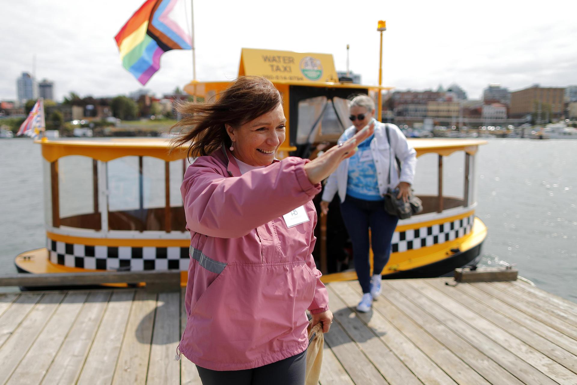 Women near Water Taxi